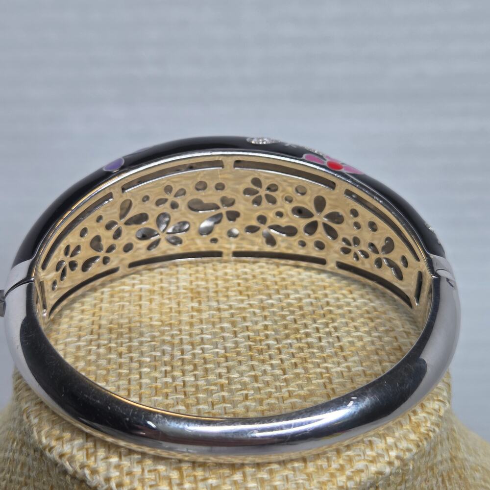 Belle Etoile Hand Painted Art Deco Flutter Bangle Bracelet - Picture 7 of 9